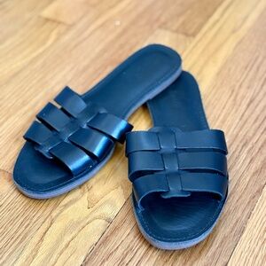 Madewell Black Leather Sandals
